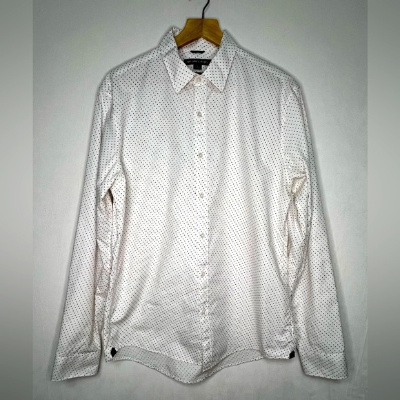 Michael Kors Preppy Business Casual Button Down Polka Dot Men's Shirt Size L - Picture 1 of 5